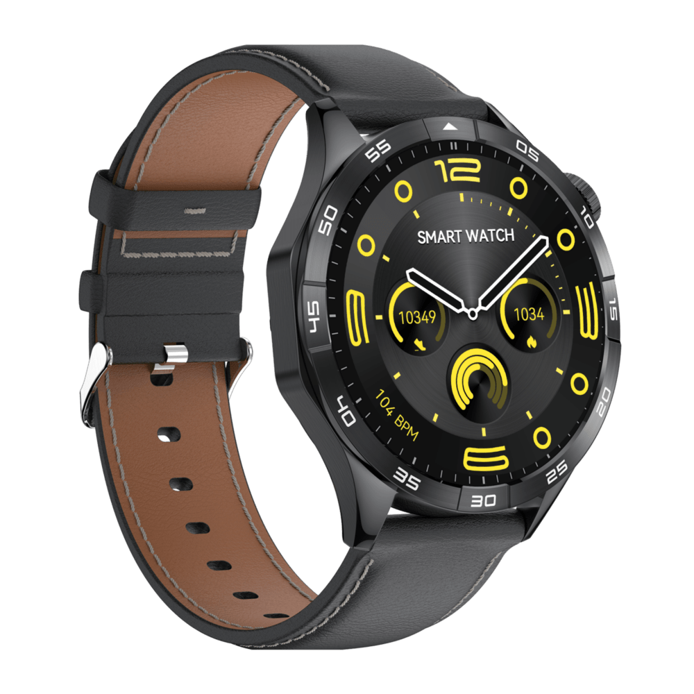 Ultima Magnum E400 Smartwatch | 1.43″ AMOLED display | IP68 water resistance | Premium metal body with luxurious canvas and leather straps