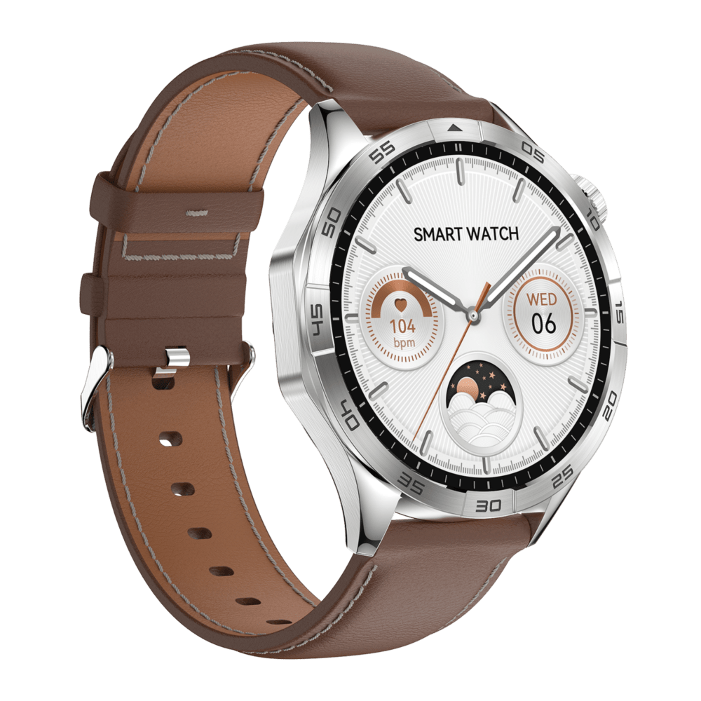 Ultima Magnum E400 Smartwatch | 1.43″ AMOLED display | IP68 water resistance | Premium metal body with luxurious canvas and leather straps - Image 2