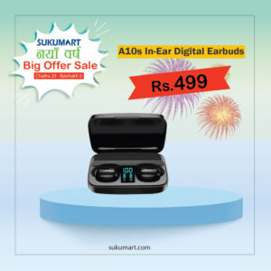 A10s In-Ear Digital Earbuds/2000mah Cobalt Battery & Bass Sound