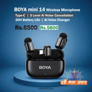 BOYA mini 14 Type-C Wireless Microphone | 3 Level AI Noise Cancellation | 30H Battery Life with Charging Case | | Tablets | PC with USB C Plug | AI Voice Changer | Lapel Microphone Wireless for Video Recording Podcast