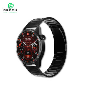 Green Orbit 2.0 AI Smartwatch | In-Build DA GPT, 1.43" Super AMOLED Display | IP68 Water Resistance | 123+ Sports Modes | BT Calling | Metallic Body With Stainless Steel & Leather | BT V5.3 | 250mAh Battery | 30Days Standby Time | AOD | 1 Year Warranty