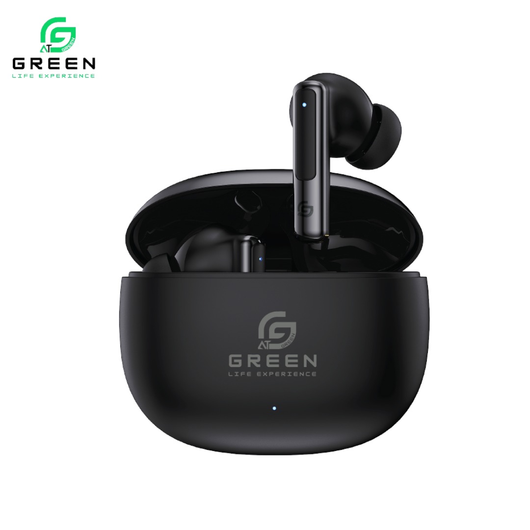 Green Buds Pro ANC (UP to 30 dB) Earbuds | 45 Hours | Quad Mic | App Support | BT Version 5.4 | 45ms Low Latency| IPX5 Water Resistance | ASAP Fast Charging | 13mm Driver For Deep Bass Wireless Earbuds | Type-c Charging