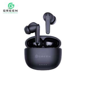 Green Leaf-141 True ENC Wireless Gaming Earbuds |30 Hours | Quad Mic | Dual EQ Modes | BT Version 5.3 | 45ms Low Latency| IPX5 Sweatproof | ASAP Charging 10Mins To 150Mins Playback | Fast Charging | 13mm Driver | Free Case