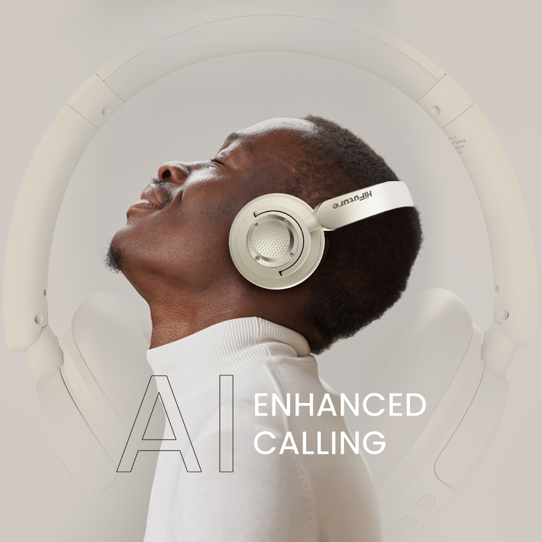 HiFuture TourX Headphone | Hybrid ANC | AI-Enhanced Calling | Universal Comfort Fit | Wireless Version 5.2 | 35 Hours Battery Life | AUX Cable Included | Rotatable And Foldable Design | Perfect Travel Buddy - LanizHub - Image 5