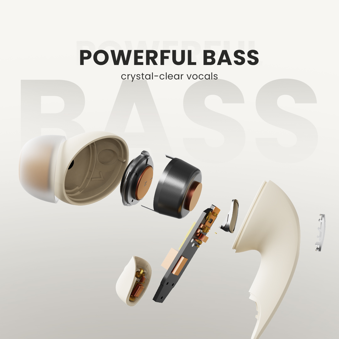 Best Earbuds in Nepal | HiFuture Flybuds4 ANC Earbuds | 30 hours Playtime | Powerful Bass | Wireless Version 5.4 | 4 Mic Built-in For Enhanced Call | Graphite Inspired Sound | Comfort And Secured Fit - LanizHub - Image 4