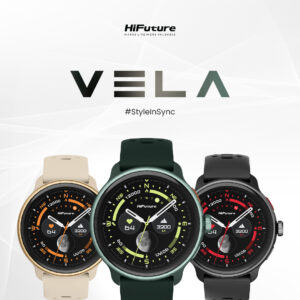 Best smart watch in Nepal | HiFuture Vela Smartwatch | Built-in Compass And GPS | 1.43" Super AMOLED Display With Next Gen CPU | 5 ATM Waterproof | 2GB Memory For Music Storage | Supports Personalized Video Dials | Aluminum Body | Voice Assistant | Powered By Syntra AI - lanizHub