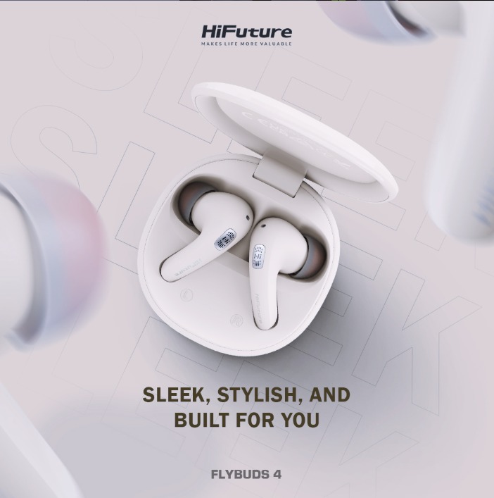 Best Earbuds in Nepal | HiFuture Flybuds4 ANC Earbuds | 30 hours Playtime | Powerful Bass | Wireless Version 5.4 | 4 Mic Built-in For Enhanced Call | Graphite Inspired Sound | Comfort And Secured Fit - LanizHub - Image 7