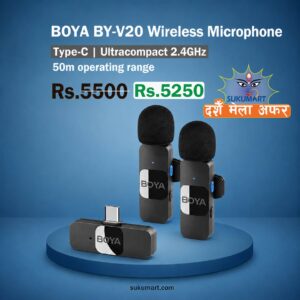 BOYA BY-V20 Type-C Ultracompact 2.4GHz Wireless Microphone System