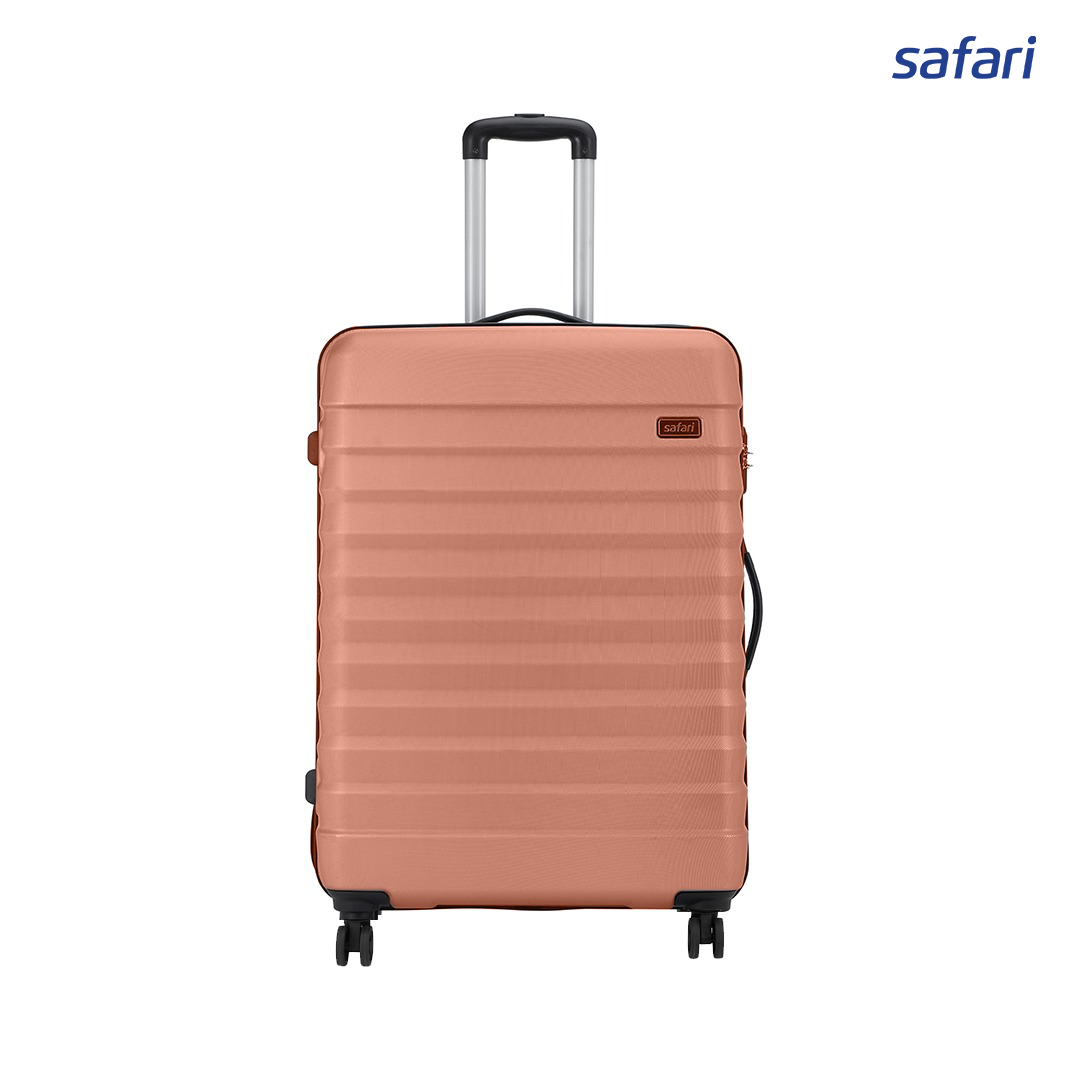 SAFARI SONIC SECURE Hard Luggage | (Small ) | 100% Polycarbonate | 8 wheels | Fixed Combination Lock | Anti Theft Security Zipper | Shoe pouch