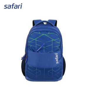 Safari Hi-Tech Backpack 19 Inch | 3 Compartment | Front Storage Pocket | Mesh Pockets | Mesh Padding | Color- Blue.