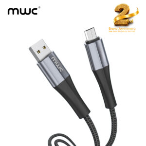 MWC Magnum MAV8C Data Cable | USB-A to USB-Micro (V8) | 30W Fast Charging Cable | Diamond-Shaped Aluminium Allow Braided Material