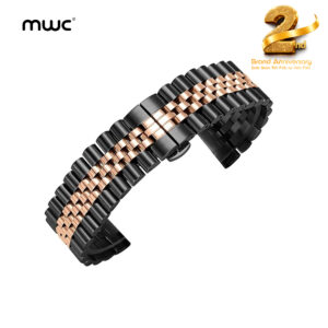 MWC Solid Stainless Steel Strap | 100% Premium Quality | Luxury 22mm Strap | Colorfastness - Black Ratings 3