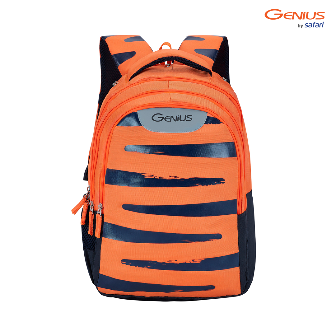 GENIUS BY SAFARI WILD CAT Backpack | Hoodie | 3 Compartment | Side Pocket | Paddes Shoulder & Straps