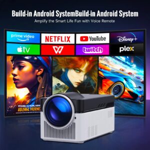 Magcubic HY450 Smart Projector Native 1080P 4K 8K Support 900 ANSI Android 11 WiFi 6 BT 5.4 Ultra Short Throw Auto Focus 2GB 32GB Home Theater Gaming