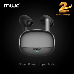 MWC ASVA Pro | Ultra Premium | Hybrid ANC (6 mics) | 10mm±0.1mm Driver | 90H Play Time (800mAh Battery) | 45ms Ultra Low Latency | iPx6 Water Resistance | Dual Device Pairing | Bluetooth 5.4