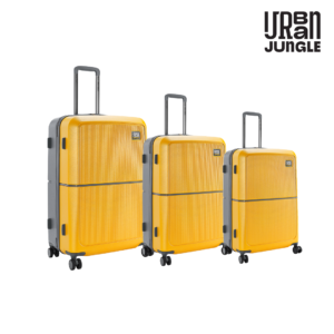 URBAN JUNGLE SOLSTICE Hard Luggage ( 3 Pcs Combo Set) | 100% Polycarbonate Shell | 8 Weels | Keyless TSA Lock | USB Charging Port | Anti Theft Zipper