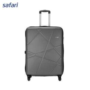 SAFARI PENTAGON PRO Hard Luggage | (Large) | 100% Polypropylene | 4 Wheels | TSA Lock | Secure Zipper | Shoe pouch
