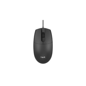 Havit MS70 | USB | Optical Mouse | Wired Mouse | Elegant Appearance | Simple and Fashionable | For Office | For laptop and PC | 1 Year Warranty | Black
