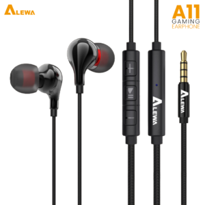 Alewa A11 Gaming Earphone | L+R Synchronized | Super Bass | Braided Strong Wire | Volume Control