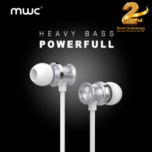 MWC MEP01 (New Launched) | 3.5mm Wired-Earphone | 360 Degree Surround Sound Cavity | 10mm Driver | Hi-Fi Audio | Super Premium Quality | Heavy bass with Powerful Sound | White