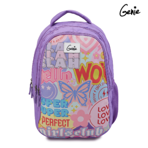 GENIE BY SAFARI SUMMER Backpack | 17 Inch | 3 Compartment | Side Pocket | File Holder | Padded Shoulder & Straps