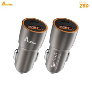 Alewa Car Charger PD 30W + USB 18W | Metal Body