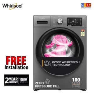 WhirlpooI 8 Kg Inverter Washing Machine Ozon Air Fresh Tech Grey (33031)