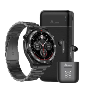 ALEWA STEEL smartwatch, DRIPPODS earbuds, and VINTAGE power bank: Made for the Doers