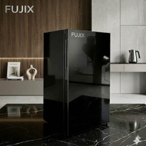 Fujix 100 Litre Single Door Refrigerator Glass Finished (Black)