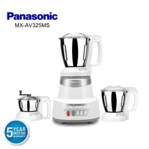 Panasonic MX-AV325MS 600 Watt Super Mixer Grinder With 3 Jars (Marvel Silver)