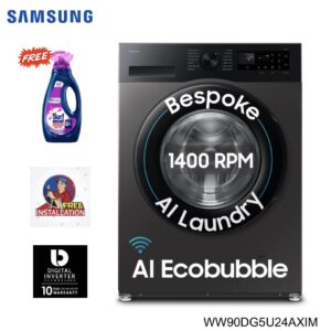SAMSUNG 9 Kg Washing Machine With AI Eco Bubble WiFi Embedded & Smart Thing ConnectivityWW90DG5U24AXIM