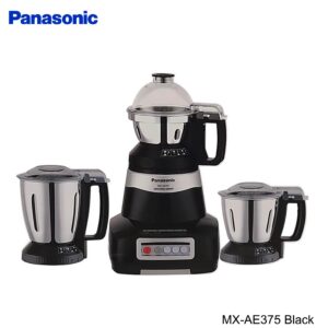 Panasonic MX-AE375 Black 750W Monester AE Series Super Mixer Grinder 3 SS Jars Black