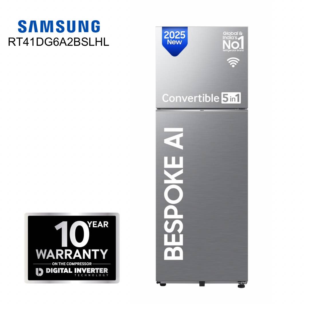SAMSUNG RT41DG6A2BSLHL 396 Litres Bespoke Double Door AI WiFI Refrigerator