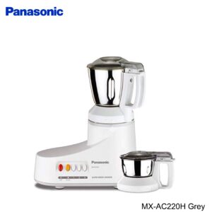 PANASONIC MX-AC220H Grey - 550 Watts 2 Jars Super Mixer Grinder With Blending Mixing & Grinding
