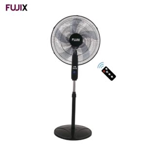FUJIX Stand Fan 16" With Remote Black Elegant Design