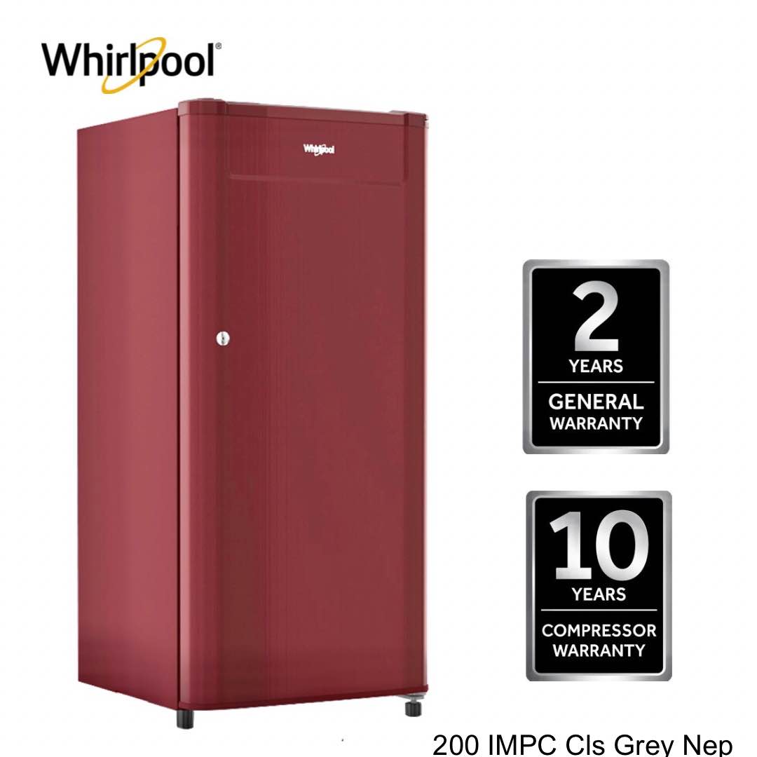 WhirlpooI 185 Litres Single Door Refrigerator 200 IMPC Cls Grey