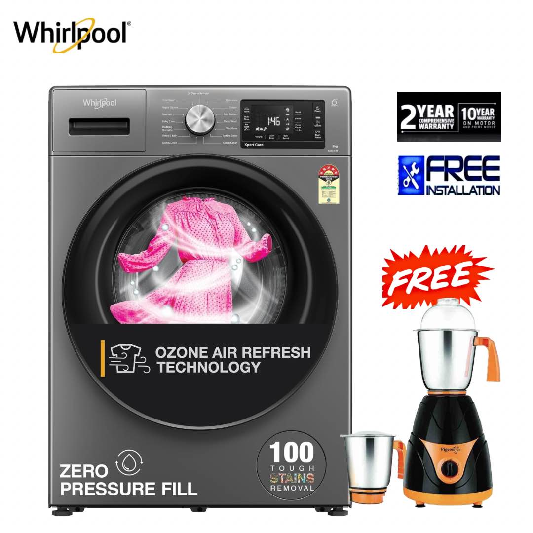 Whirlpool 9 Kg Inverter Ozon Fresh Air Tech Volcano Grey 33027