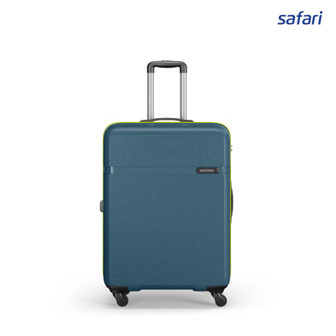 SAFARI MAGNUM FURY PRO Hard Luggage | (Large) | 100% Polypropylene | 4 Wheels | TSA Lock | Secure Zipper | Shoe pouch