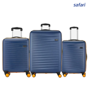 SAFARI DEFENDER Hard Luggage | (3 Pcs Combo Set) | 100% Polycarbonate | 8 Wheels | TSA Lock | Secure Zipper | Shoe Pouch