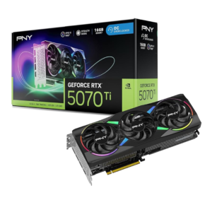 PNY GEFORCE RTX 5070TI 16GB TRIPLE FAN OVER CLOCKED ARGB GRAPHICS CARD