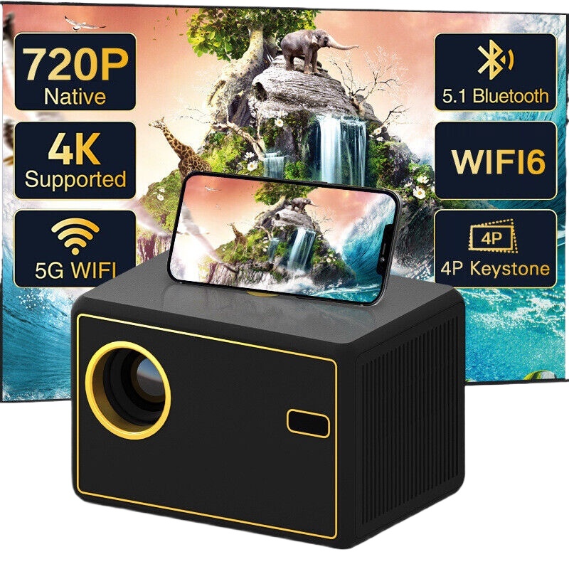 Y7 Android Wifi Smart Portable Projector 1280 720P Full HD Office Home Theater Video Mini Projector