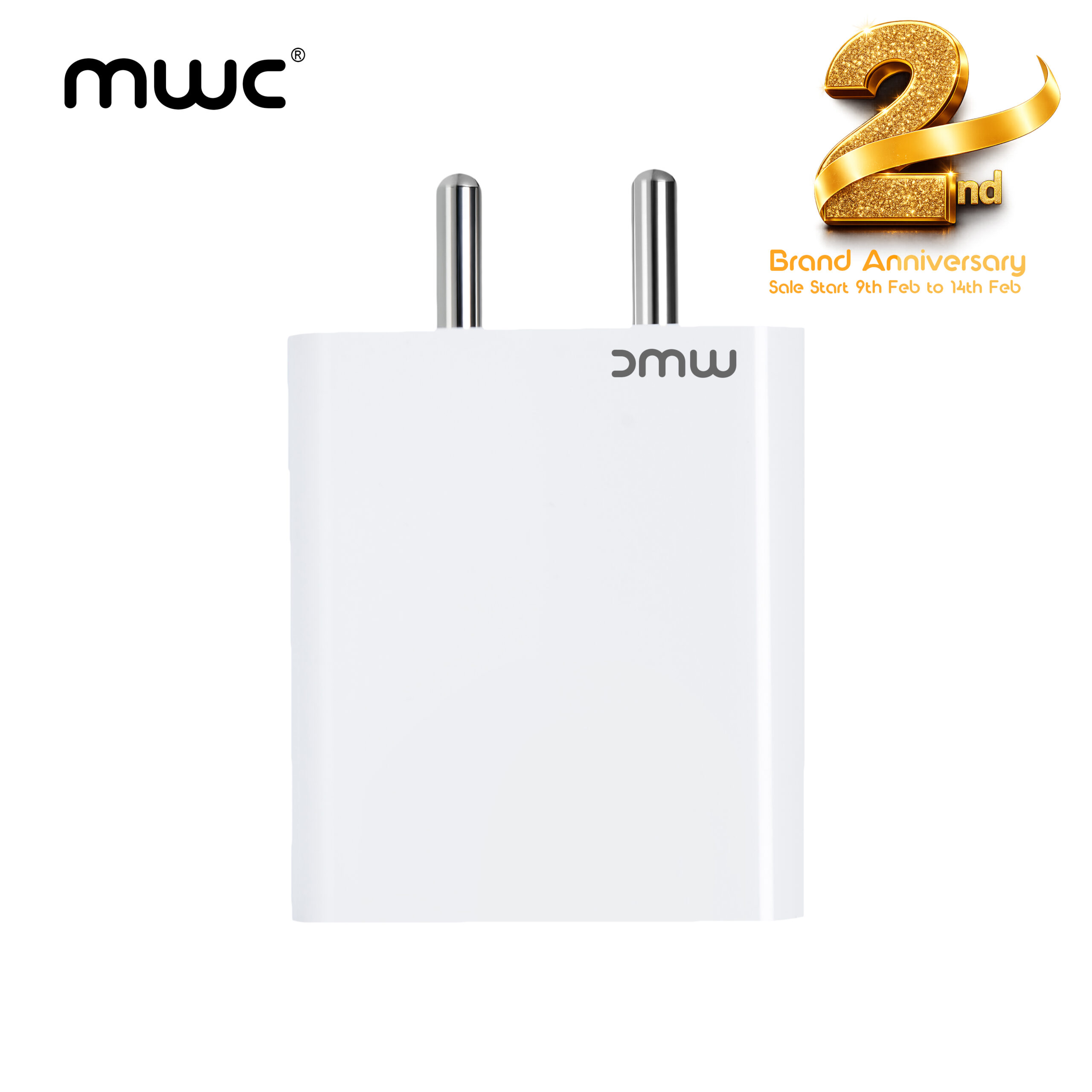 MWC USB-A 25W Fast Charging Travel Adapter | MUA25W | Compatible with All Brands | USB-A Port - White