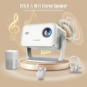 Magcubic L018 Portable Projector | 400 ANSI, 1080P Native, Android14,4K Support. 180° Rotation, Auto keystone/focus, WiFi 6, BT 5.2 for Home/Travel