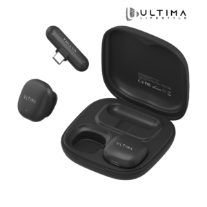 Ultima Clear Mic with AI Noise Cancellation | 3 Recording Modes| 50 Meter Barrier Free Recording | Type C or Lightning Receiver | 360° Omnidirectional Recording | 7 Hrs Transmitter Usage Time | Multi Function Button To Change Modes