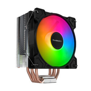 Huntkey CPU Cooler Fan Frozen 400 | CPU Air-Cooled Radiator | Colorful 1200 | 4 Copper heat pipes | low noise | RGB dazzle | RGB FAN CPU Cooler | Black