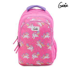 GENIE BY SAFARI UNICORN Backpack | 17 Inch | 3 Compartment | File Holder | Side Pocket | Padded Shoulder Straps
