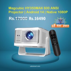 Magcubic HY350MAX 600 ANSI Portable Projector | Android 14 | Native 1080P with 8K Input | Auto Keystone | Focus | Outdoor Friendly