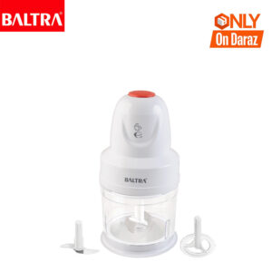 BALTRA Tweety Chopper | One touch push button operation | SS chopping blades | Single speed operation | 500 ml transparent bowl | Food grade plastic | Extra blade for whisking & mixing | 300 W