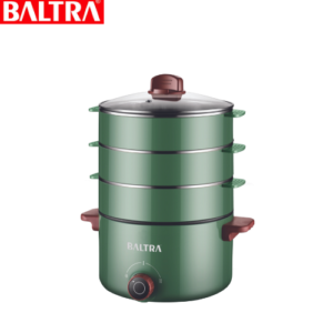 BALTRA Dumpling Electric Momo Maker - 800W / 3 level steam chambers / Non stick pot / 12 Month Warranty