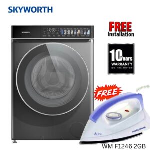 Skyworth 12 Kg BLDC Inverter Front Loading Fully Automatic Washing Machine